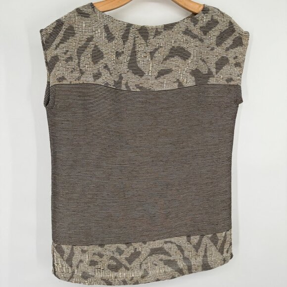 Bryn Walker Women's Textured Sleeveless Top blouse tunic size small Beige - Picture 8 of 9